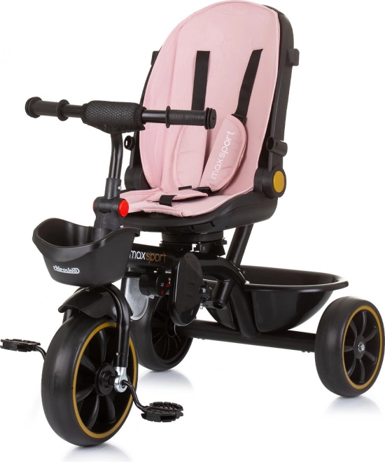 Rowerek trójkołowy z daszkiem Max Sport 2w1 Flamingo