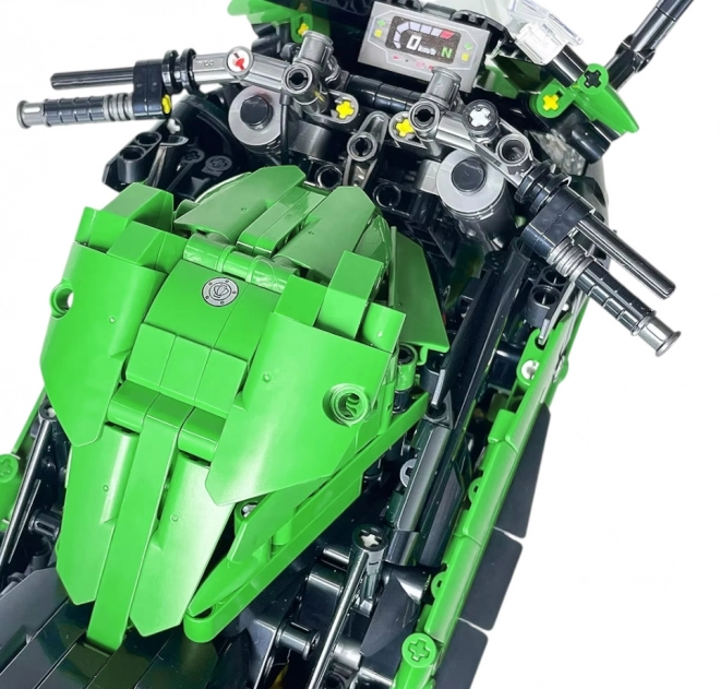 Zestaw Klocków Sportowy Motocykl zielony 2304 elementy