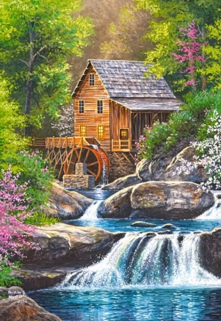 Puzzle 1000 elementów Młyn na wiosnę