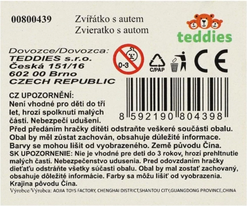Miś Naciśnij i Jedź z Plastiku