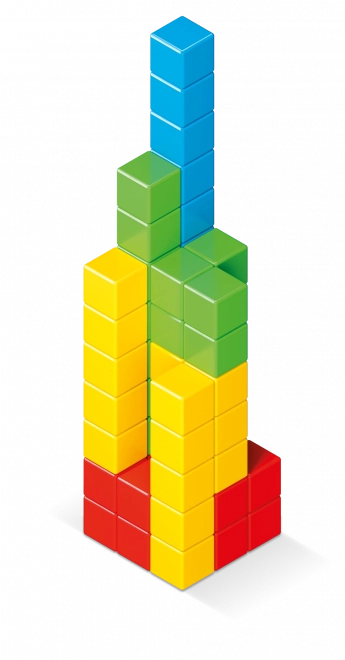Magnetyczne klocki GEOMAG Magicube Green Line 64 klocków