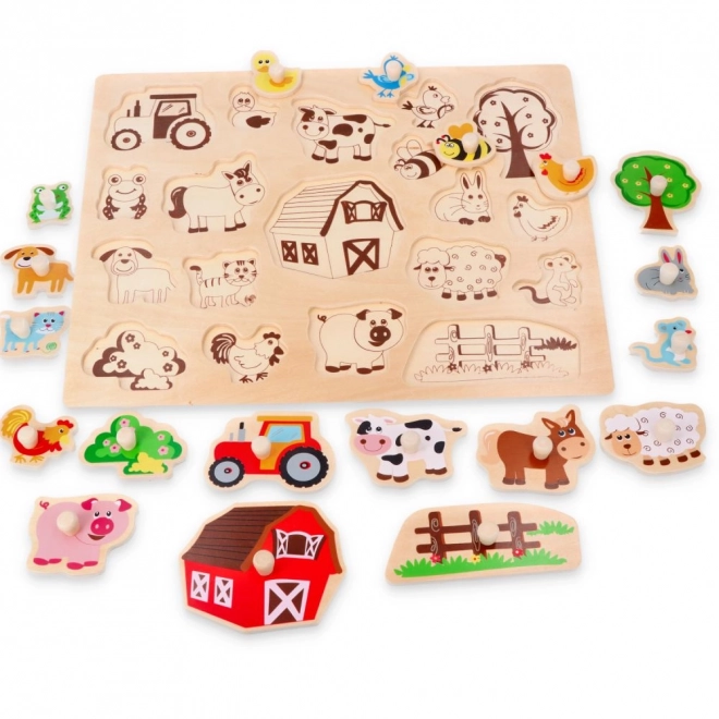 Duże drewniane puzzle Na wsi