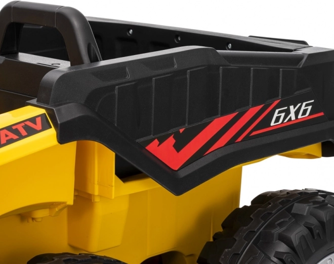 Żółty sportowy dziecięcy quad TX ATV