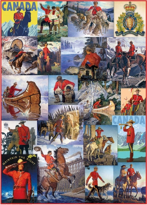 Puzzle kolaż Królewska Kanadyjska Policja Konna 1000 elementów EUROGRAPHICS