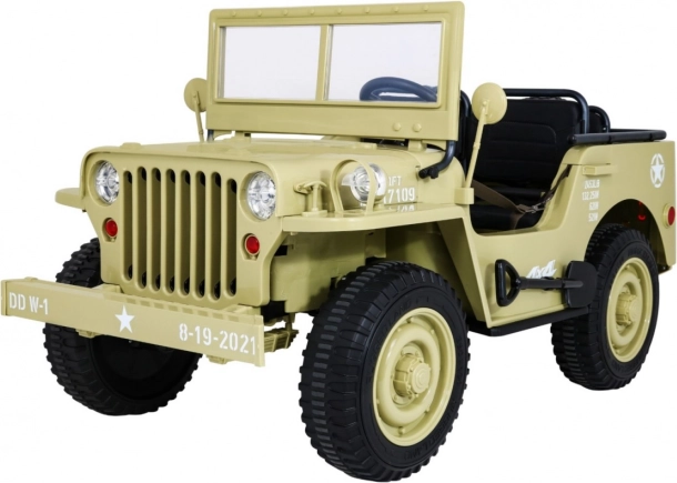 retro wojskowe autko 4x4 dla 3 dzieci matcha