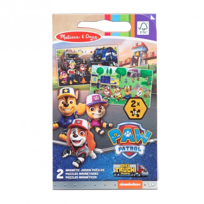 Magnetyczne puzzle Psi Patrol - ciężarówki
