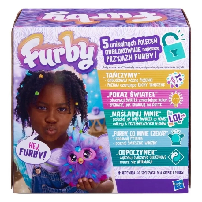 Interaktywny fioletowy maskot Furby 2.0
