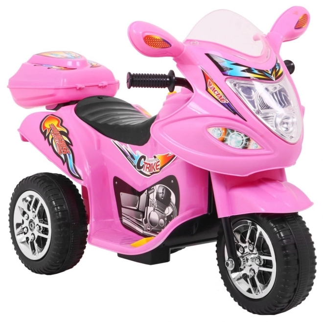 Trójkołowiec BJX-088 motocykl elektryczny + dźwięki + światła – Różowy