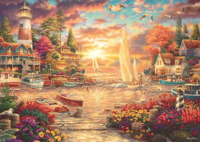 Puzzle Poranek nad jeziorem 1000 elementów
