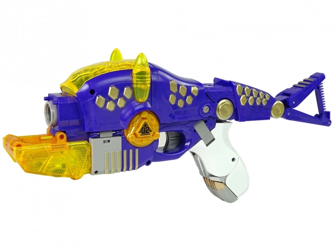 Dinobots robotyczna strzelanka Fioletowy Triceratops z celem