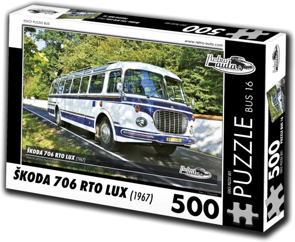 Puzzle RETRO-AUTA Škoda 706 RTO LUX autobus 500 elementów