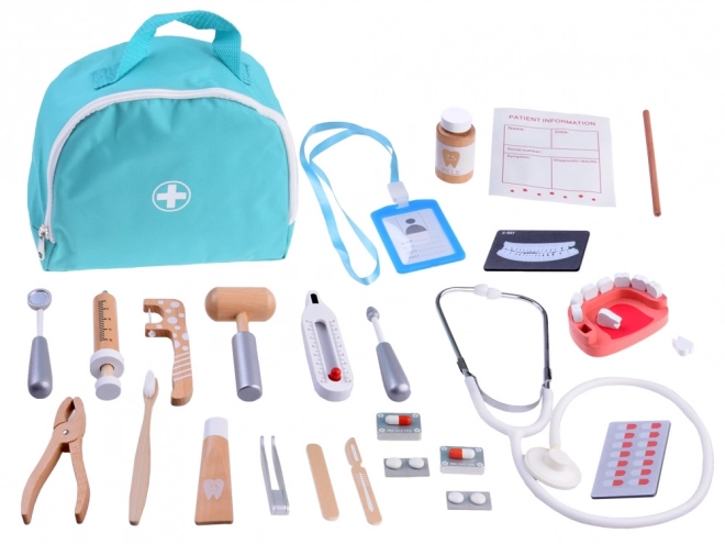 Drewniany zestaw akcesoriów SMALL DENTIST ZA4718