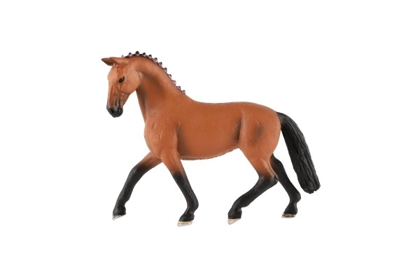 Koń domowy brązowy zooted plast 13cm w woreczku