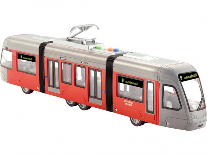 Tramwaj z realistycznym ogłoszeniem
