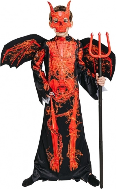 Kostium karnawałowy diabeł szkielet dla dzieci 120-130 cm