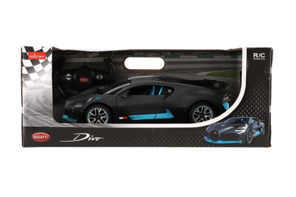 Auto RC Bugatti Divo szare plast 32cm 2,4GHz na zdal. sterowanie na baterie w pudełku 43x18x25cm