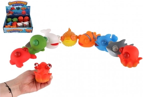 Ściskane antystresowe morskie zwierzątka z silikonu 9–10 cm, mix gatunków