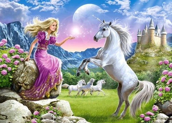 Puzzle 180 elementów My Friend Unicorn