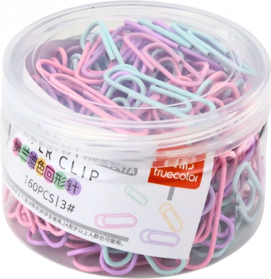 Kolorowe spinacze do papieru w pudełku 160 szt.