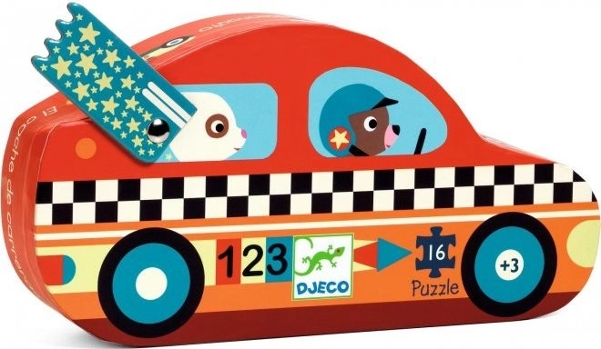 Puzzle Wyścigówka z 16 elementami