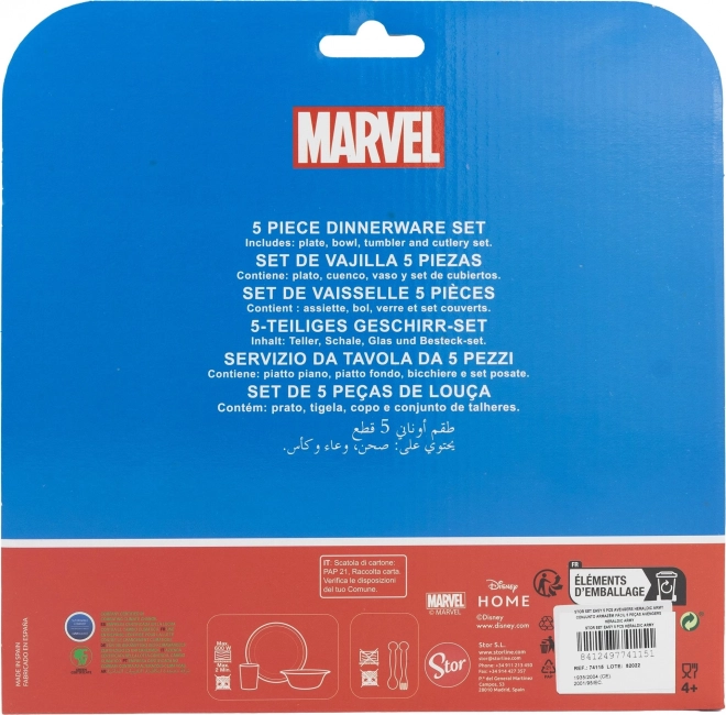 STOR Zestaw obiadowy dla dzieci 5w1 Avengers