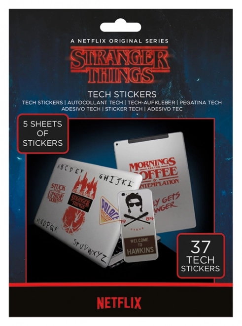 Naklejki Stranger Things, zestaw 37 szt.