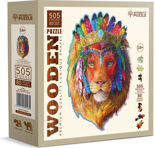 WOODEN CITY Drewniane puzzle Mistyczny lew 505 elementów
