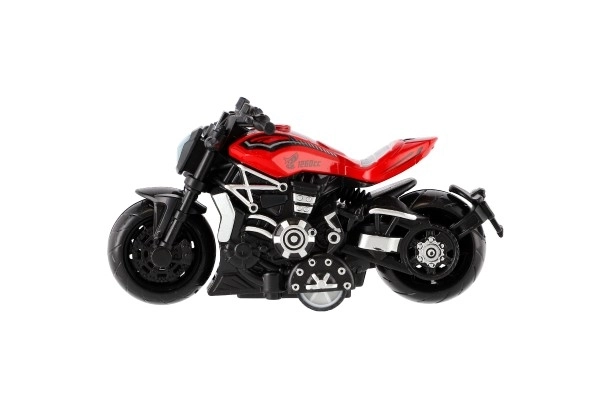 Motocykl metalowy/plastikowy 10cm z napędem wstecznym mix kolorów