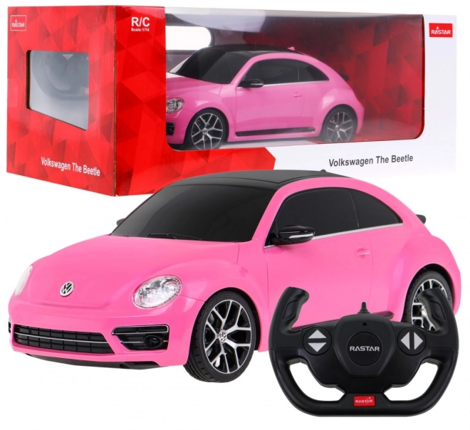 Samochód zdalnie sterowany R/C Volkswagen Beetle Rastar 1:14 różowy