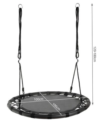 Huśtawka gniazdo krukowate 100 cm czarna