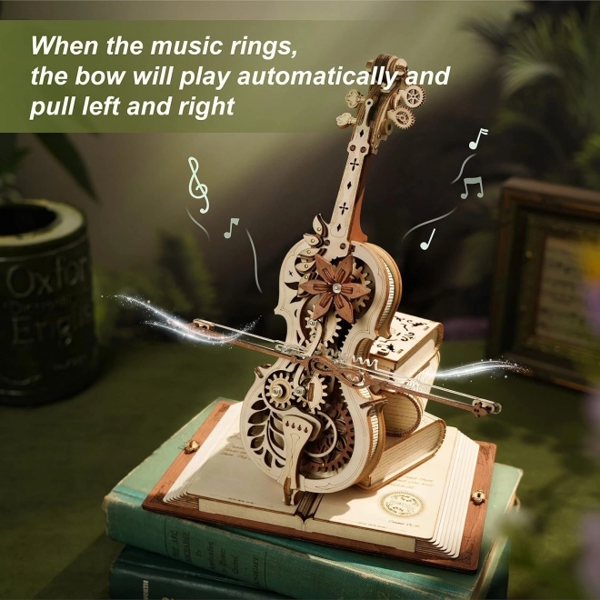 RoboTime drewniane mechaniczne puzzle Magiczne wiolonczelo (napęd elektryczny)