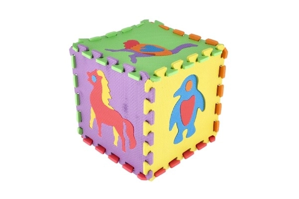 Piankowe puzzle Zwierzęta 29x29x1cm 10szt w folii