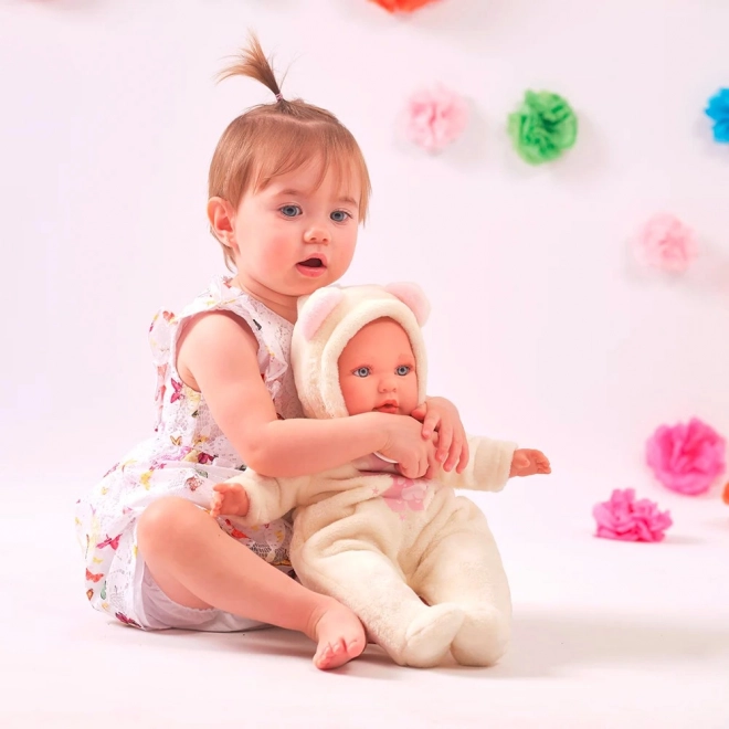 Llorens 14208 BABY JULIA - realistyczna lalka niemowlę z miękkim materiałowym ciałem - 42 cm