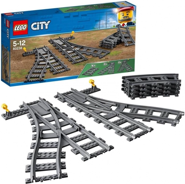 Lego City rozjazdy do torów kolejowych