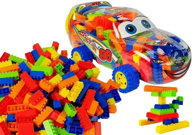 Klocki w słoiku Auto 35 cm 205 klocków