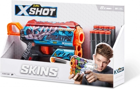 Pistolet na piankowe strzałki X-SHOT SKINS FLUX, 8 strzałek
