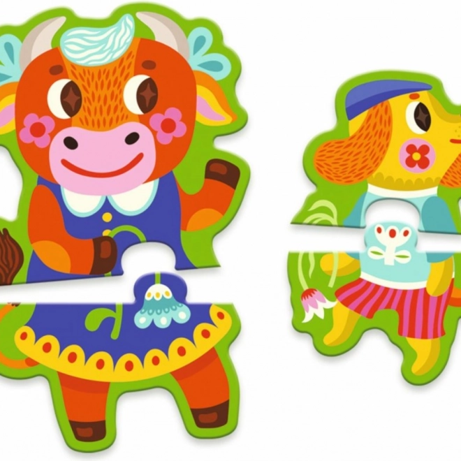 DJECO Puzzle Duzi i Mali na Farmie