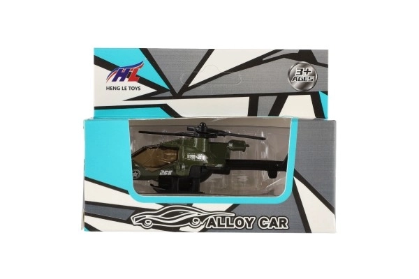 Metalowy i plastikowy helikopter dla dzieci 10 cm