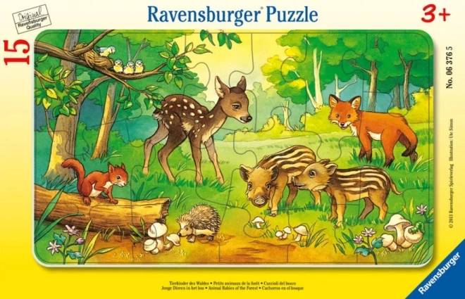 Puzzle 15 szt. Leśne zwierzęta