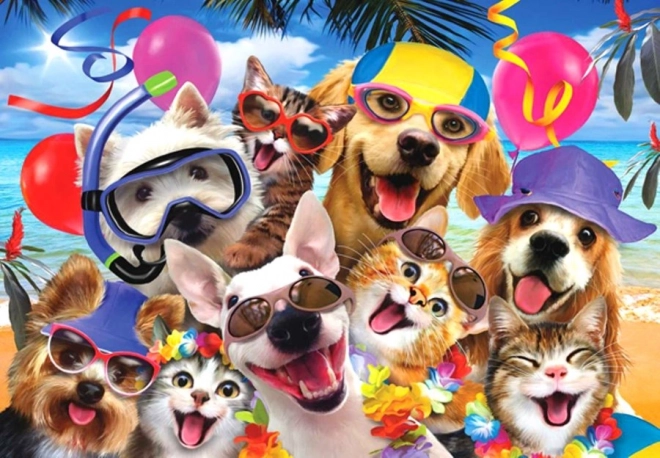 Puzzle Selfie z plażowej imprezy 260 elementów