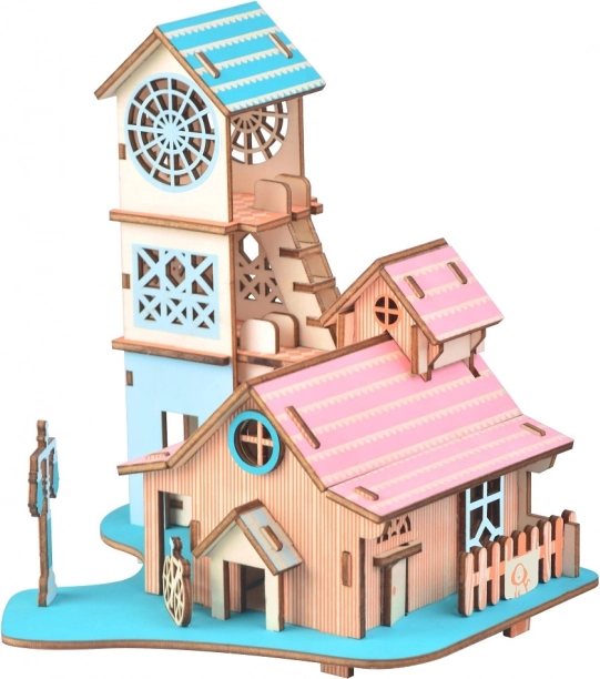 Woodcraft Drewniane puzzle 3D Willa nad rzeką