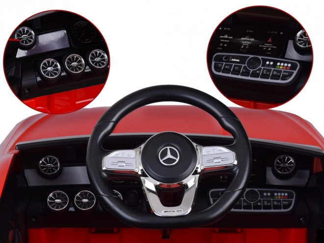 Dziecięcy samochód elektryczny Mercedes AMG CLA 45s z efektem bujania – Czerwony