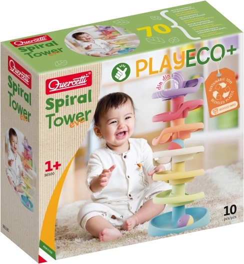 quercetti spiral tower play eco+ tor wyścigowy dla kulek