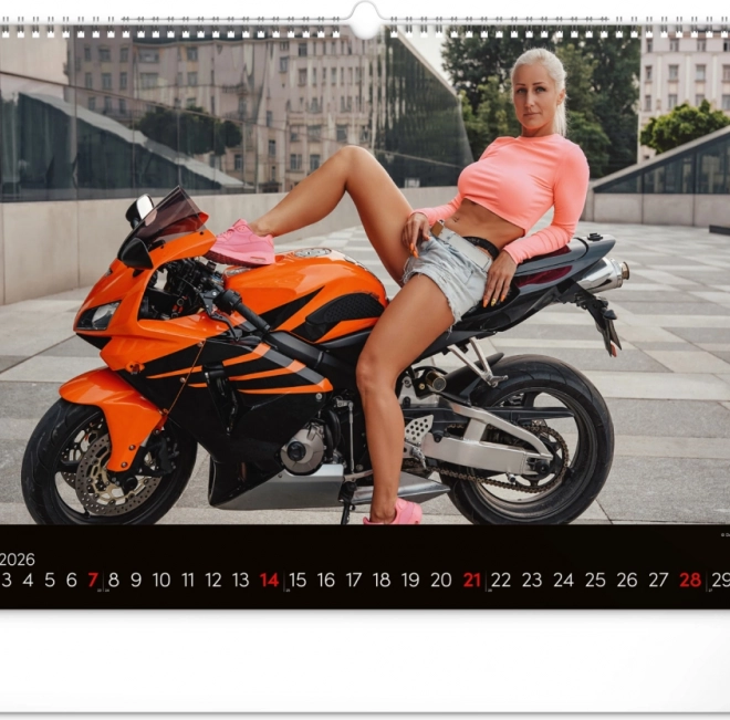 Kalendarz ścienny Dziewczyny i Motocykle 2026