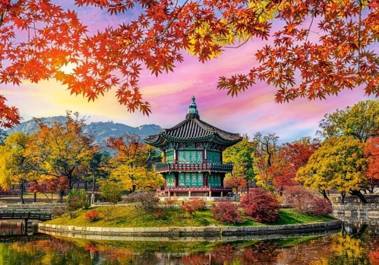 Puzzle Pałac Gyeongbokgung, Korea Południowa 500 elementów