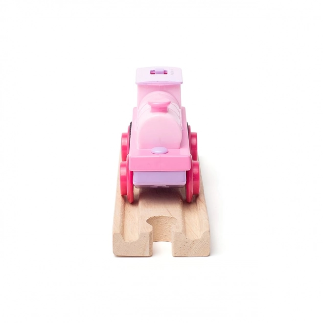 Bigjigs Rail Elektryczna Lokomotywa Silny Różowy