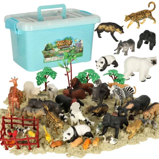 Zoo zwierzęce figurki - 51 sztuk