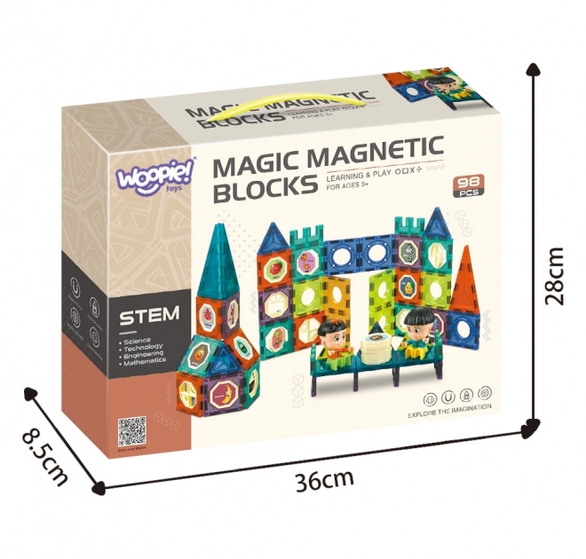 Magnetyczne klocki Woopie zamek 98 szt.