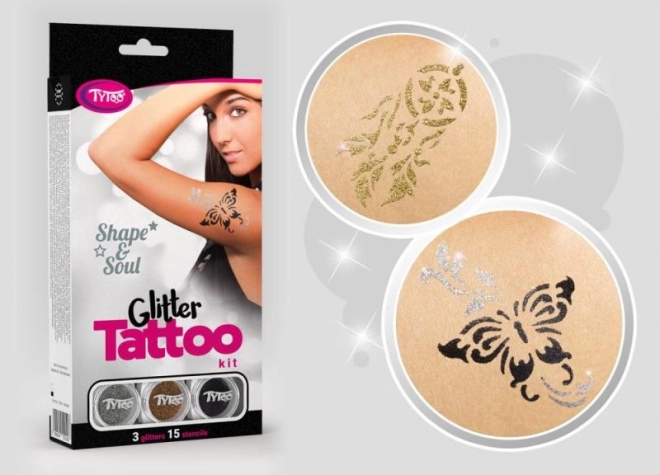 Zestaw brokatowych tatuaży TyToo Shape&Soul