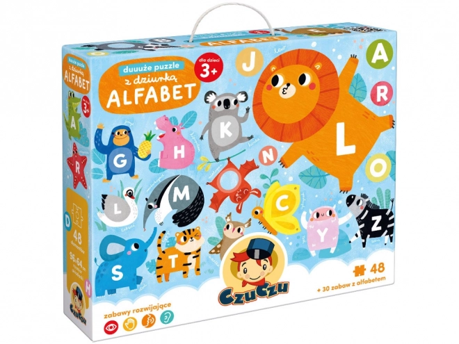 CzuCzu duże puzzle z otworem Alfabet